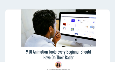 UI Animation tools for beginners